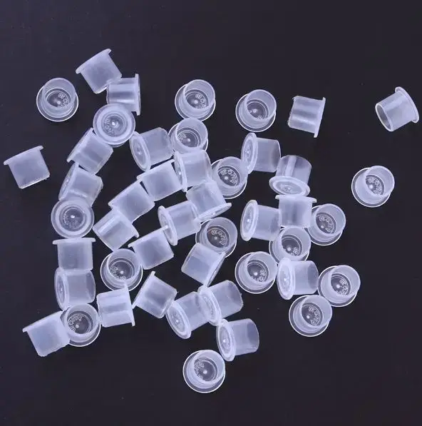 Ковпачки під фарбу 14 мм. прозорі з плоским дном (50 шт) 7451