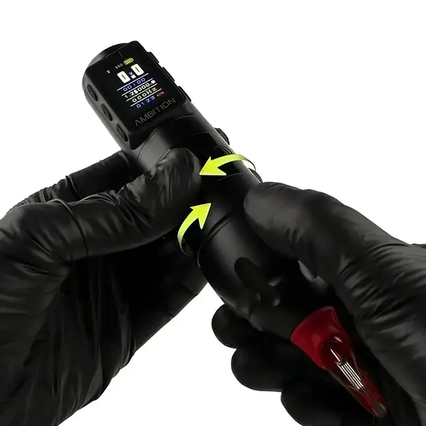 Беспроводная модульная тату машинка VIBE MAX AMBITION Black купить недорого в Украине, фото 39671