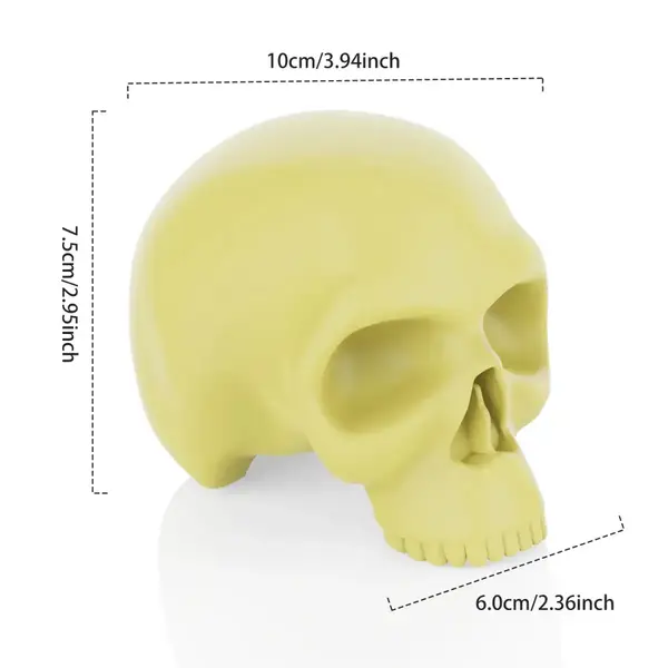 Штучна шкіра в формі черепа тілесний 43106