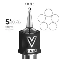 Тату картриджі VESPER EDGE 5RS 0.30 Round Shader Long Taper - 1 Картридж купить