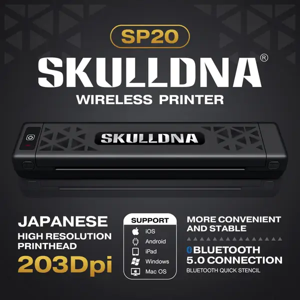 Беспроводной термо тату принтер AVA SKULLDNA SP20 Wireless Tattoo Printer купить недорого в Украине, фото 40637