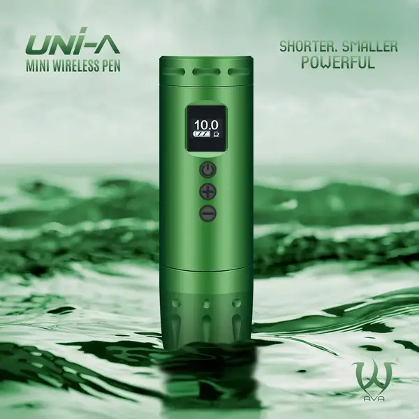 Беспроводная модульная тату машинка UNI A AVA Rotary Green купить недорого в Украине, фото 39540