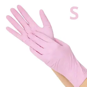 Рукавички нітрилові рожеві S розміру (5 шт)
