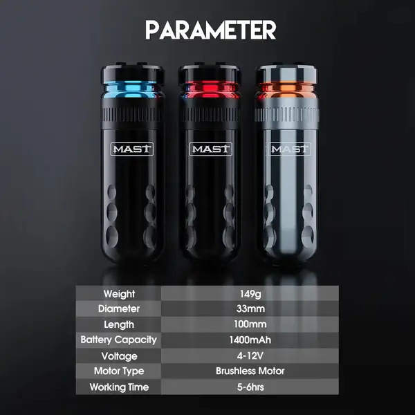 Беспроводная тату машинка Mast Racer Green купить недорого в Украине, фото 35249