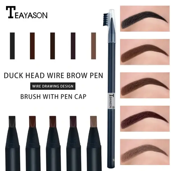 Перманентный карандаш водостойкий Teayason Red Brown 04 коричневый купить недорого в Украине, фото 24286