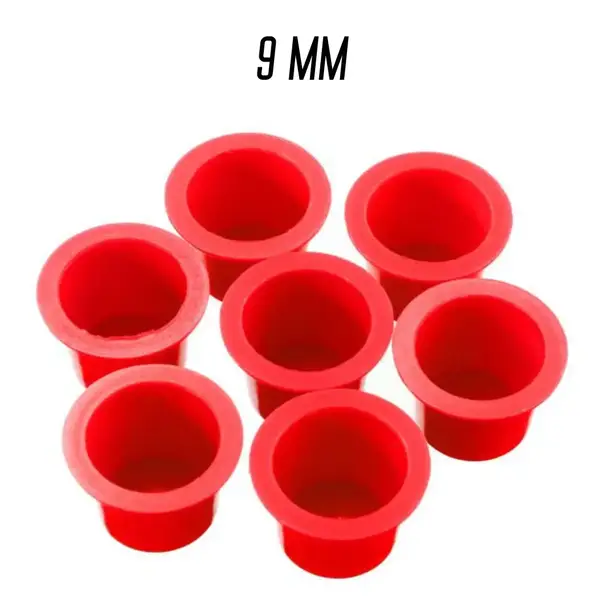 Ковпачки під фарбу 9мм. червоні (50 шт) 33559