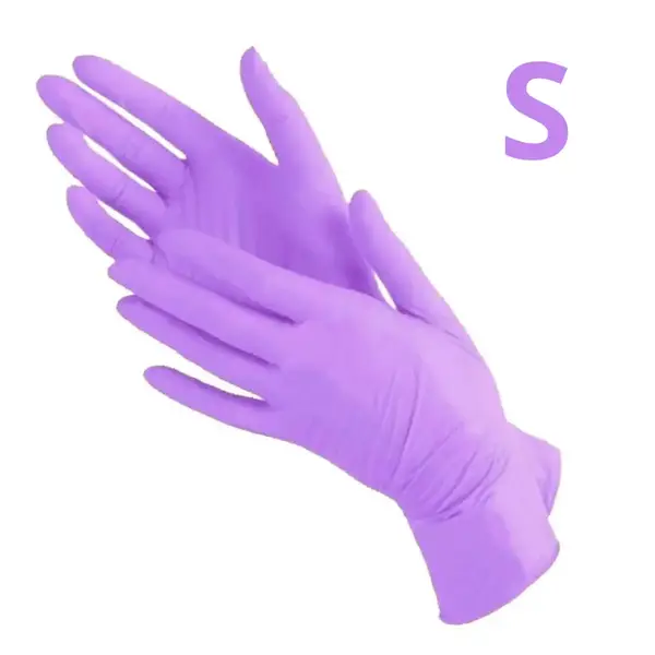 Рукавички нітрілові лавандові розмір S - 5 пар 19926