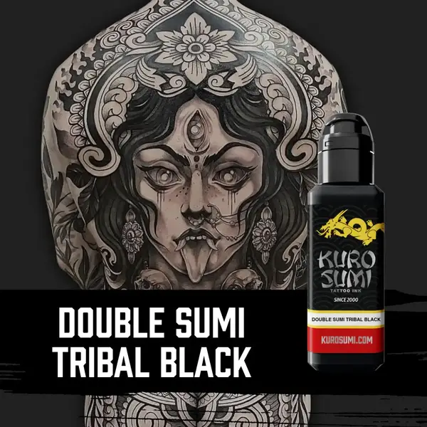 Чорна тату фарба Double Sumi Tribal Black KuroSumi Ink 90 мл 44697