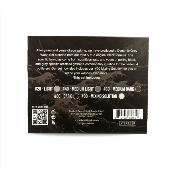 Тату краска теневая Dynamic GreyWash Solution Set - 120ml купить недорого в Украине, фото 35096