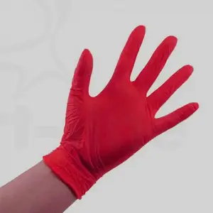 Перчатки нитриловые S красные (5 шт) купить