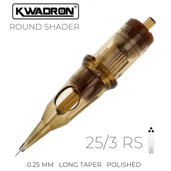 3 Round Shader KWADRON ( 0.25 ) Зафарбування Картриджі - 20 картриджей Упаковка 3649