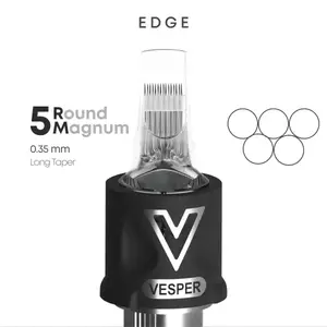 Тату картриджі VESPER EDGE 5RM 0.35 Round Magnum Long Taper - 20 Картриджів купить