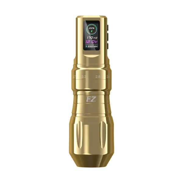 Бездротова тату машинка EZ P3 Pro Ubiratan Amorim Special Limited Edition 2 батареї Gold купить недорого в Украине, фото 48687
