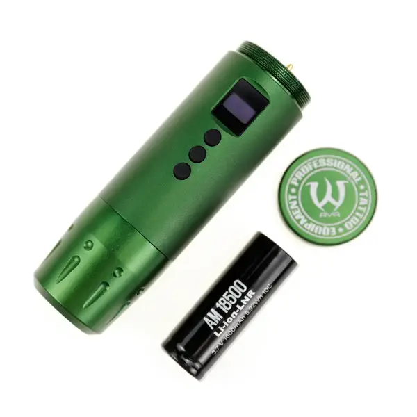 Беспроводная модульная тату машинка UNI A AVA Rotary Green купить недорого в Украине, фото 39539