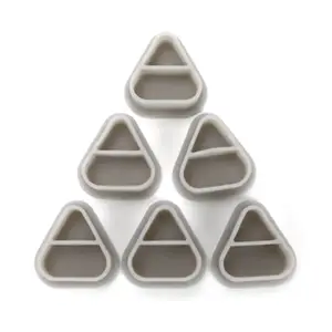 Силіконові ковпачки AVA SKULLDNA Triangle Silicone Ink Cup 2in1 Grey Color - 80шт.
