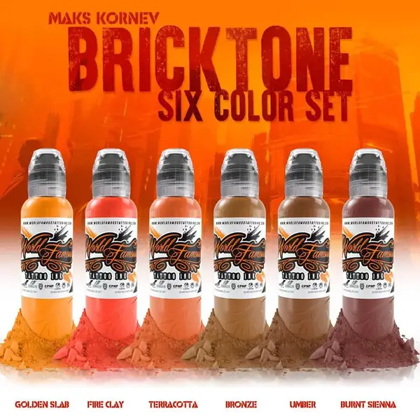 Набір фарб Brick Tone Six Colors Max Kornev World Famous (30 мл.) 2588