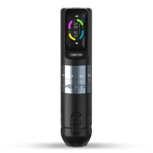 Беспроводная модульная тату машинка Ambition Zetton 2 Silver купить недорого в Украине, фото 19861