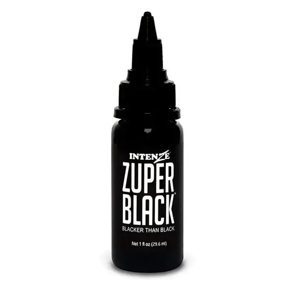 Черная тату краска Zuper Black Intenze 1Oz (30 мл.) купить недорого в Украине, фото 2916