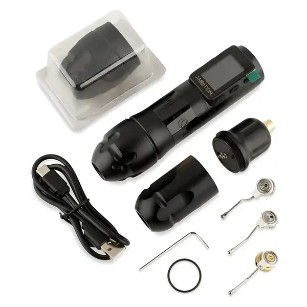 Беспроводная модульная тату машинка VIBE MAX AMBITION Black купить недорого в Украине, фото 39679