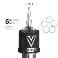 Тату картриджі VESPER EDGE 5RL 0.20 Micro Round Liner Long Taper - 1 Картридж купить