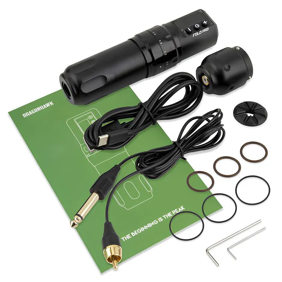 Беспроводная тату машинка DragonHawk Fold Pro Black LIMITED