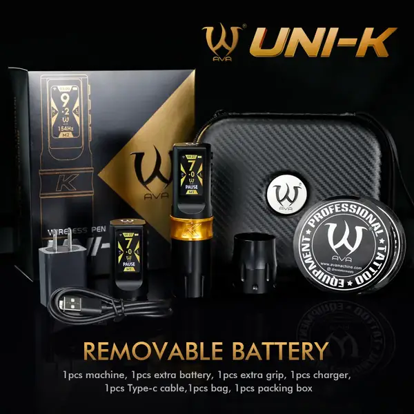 Беспроводная модульная тату машинка UNI-K AVA Gold купить недорого в Украине, фото 39477