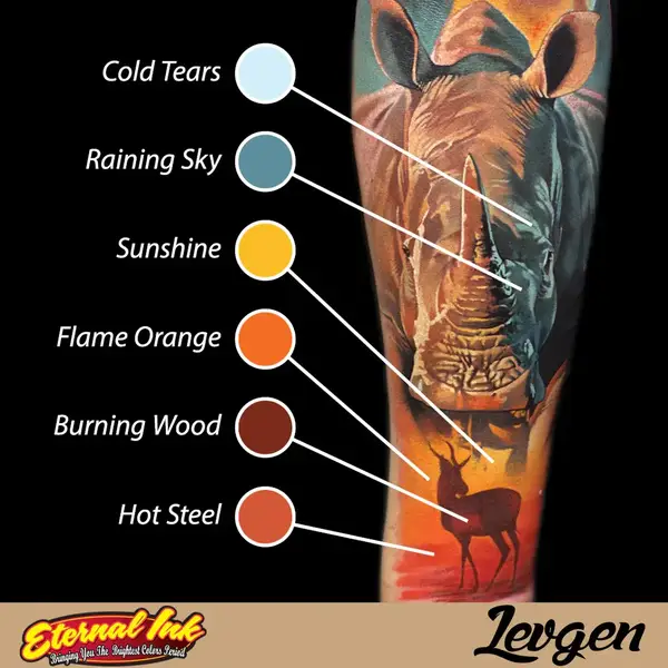 Тату краска Burning Wood Levgen Eternal (15 мл) купить недорого в Украине, фото 7622