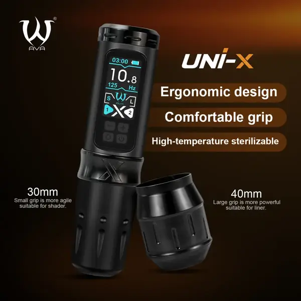 Беспроводная модульная тату машинка UNI X AVA Rotary Grey купить недорого в Украине, фото 39662