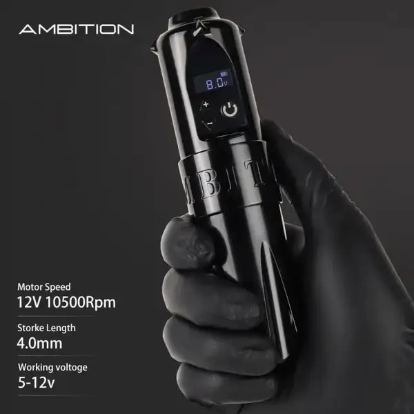 Беспроводная татуировка Ambition Boxter V2 Black купить недорого в Украине, фото 27851