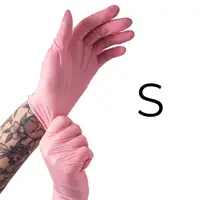 Рукавички нітрилові рожеві S розміру (50 шт. Упаковка)