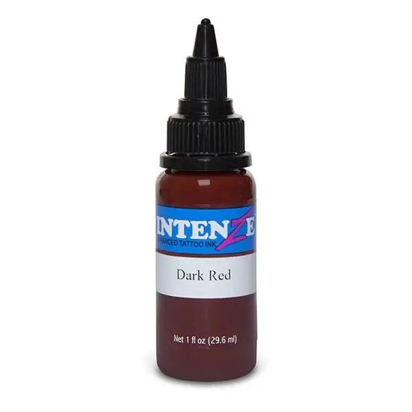 Упаковка Тату краска Dark Red Intenze - 15 ml купить недорого в Украине, фото 12050