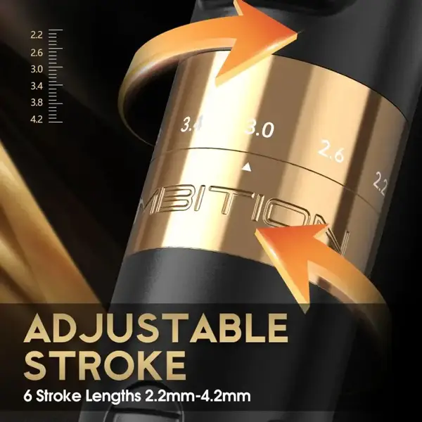 Бездротова модульна тату машинка Ambition Zetton 2 Gold 30922