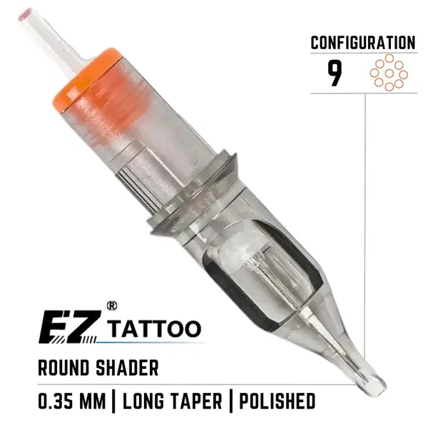 9 Round Shader EZ Revolution ( 0.35mm ) Зафарбування (20 Картриджей (Упаковка)) 7633