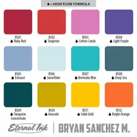 Набор красок Bryan Sanchez M. Watercolor 12 Colors Eternal (30 мл.)