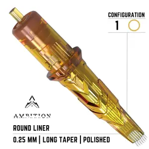 1 Round Liner AMBITION ( 0.25 ) Контурні картриджі - 20 картриджів ( Упаковка )