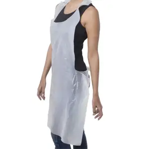 Одноразовый фартук полиэтиленовый белый – 100 штук купить