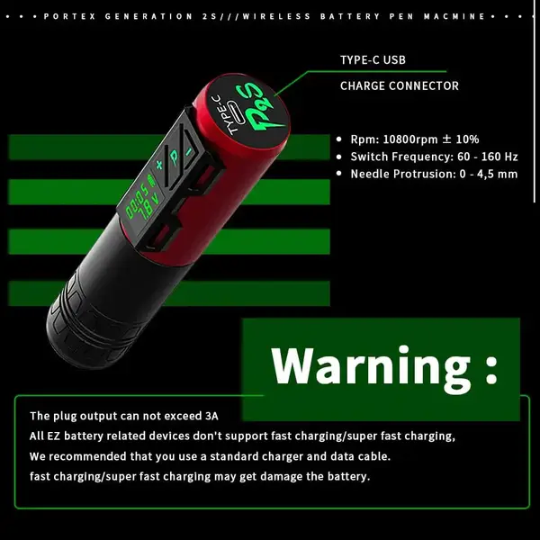 Беспроводная тату машинка EZ Portex Gen2S Red купить недорого в Украине, фото 26218