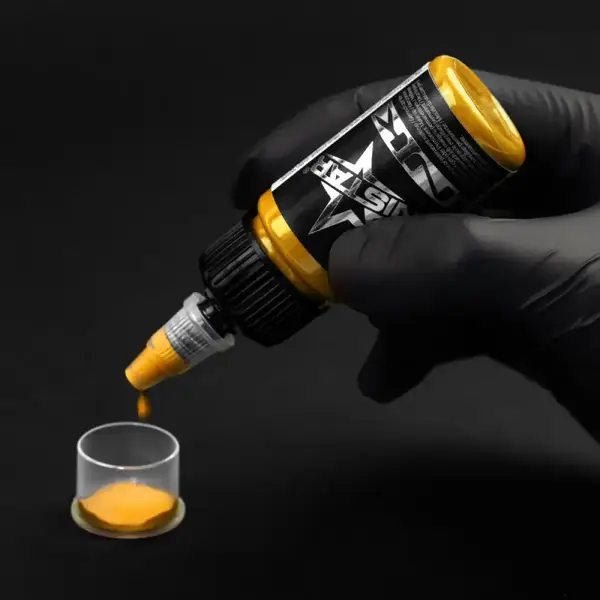 Подарок тату краска Golden Yellow UNISTAR COLORS 30ML купить недорого в Украине, фото 42936