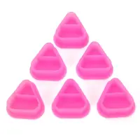 Силіконові ковпачки AVA SKULLDNA Triangle Silicone Ink Cup 2in1 Pink Color - 80шт.
