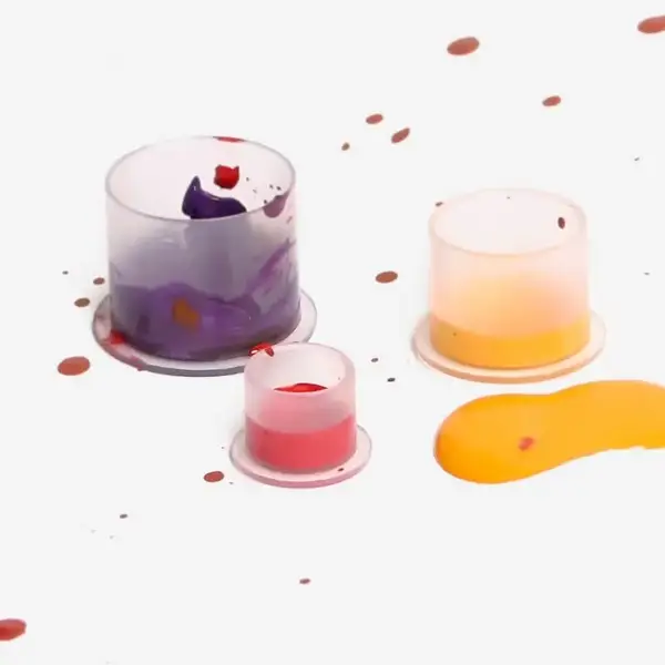 Ковпачки під фарбу 8 мм. прозорі з плоским дном (Упаковка 1.000 шт) 7429