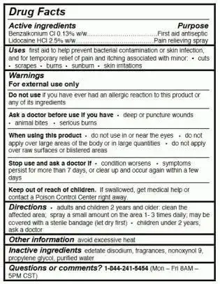 Bactine & Antiseptic Spray – 5oz. Bottle 22489