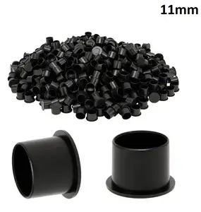 Ковпачки під фарбу 11 мм. чорні з плоским дном (50 шт)