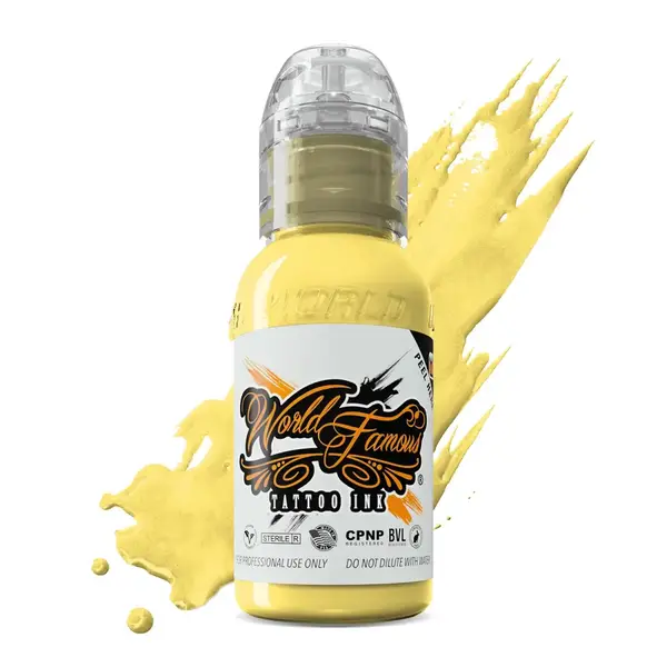 Тату краска OLEG Soft Yellow World Famous (30 мл.) купить недорого в Украине, фото 7387