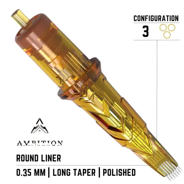 3 Round Liner AMBITION ( 0.35 ) Контурні картриджі - (1 шт.) 20015