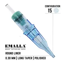 15 Round Liner EMALLA ELIOT ( 0.30 ) Контурні картриджі - 20 картриджів 15 Round Liner EMALLA ELIOT ( 0.30 ) Контурні картриджі - 20 картриджів
