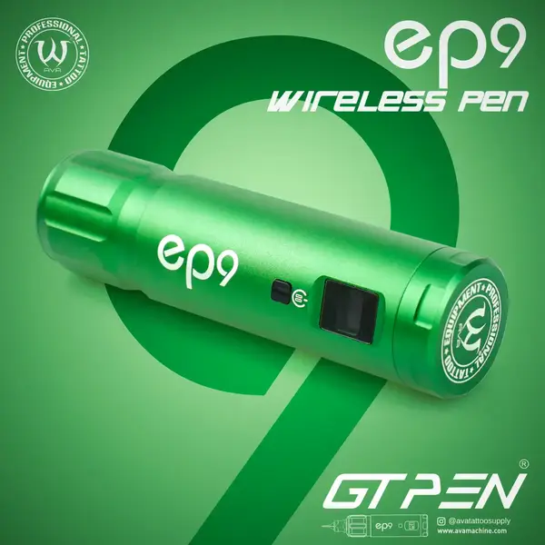 Беспроводная модульная тату машинка EP9 AVA Rotary Green купить недорого в Украине, фото 39584