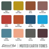Набор красок Muted Earth Tones 12 Colors Eternal (30 мл.)