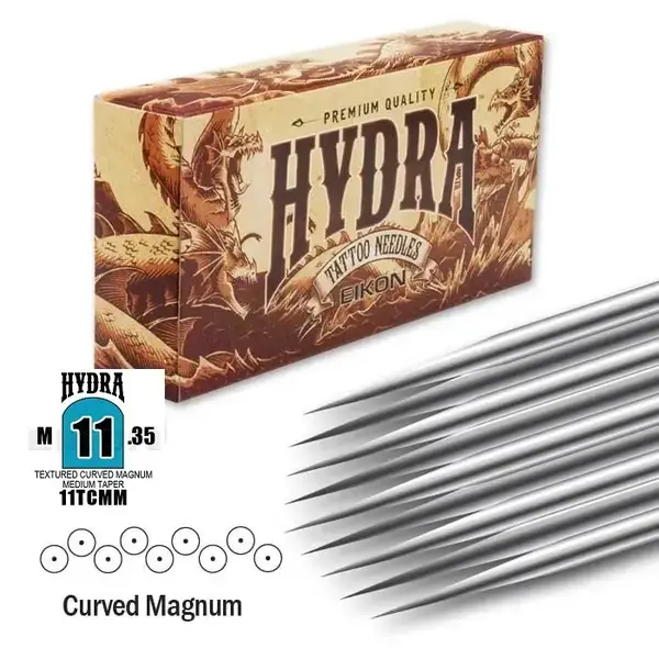 Тату голки 11 Textured Round Magnum Hydra Eikon ( Для тіней та зафарбування ) (1 Игла) 808