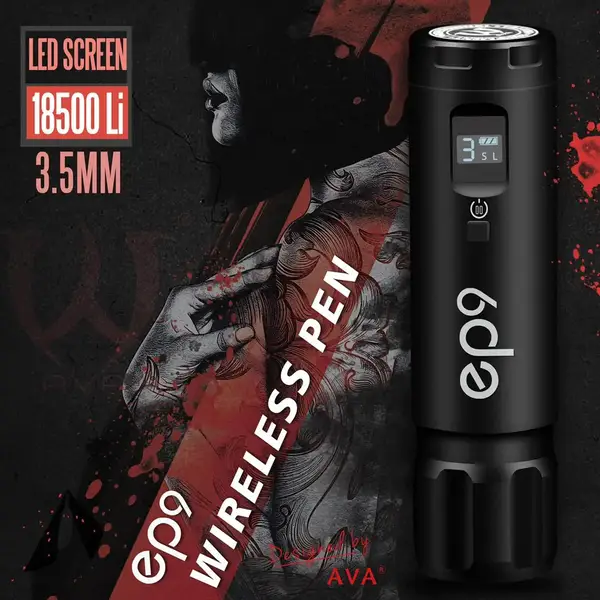 Беспроводная модульная тату машинка EP9 AVA Rotary Black купить недорого в Украине, фото 39569