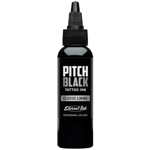 Уцінка Тату фарба PITCH BLACK Classic Lining Eternal Ink - 30 мл 03/26 43576